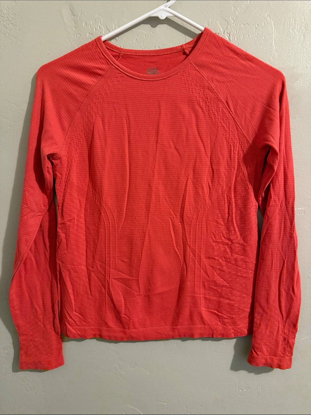Athleta Girls' Long Sleeve Performance Tee - Tangerine Orange